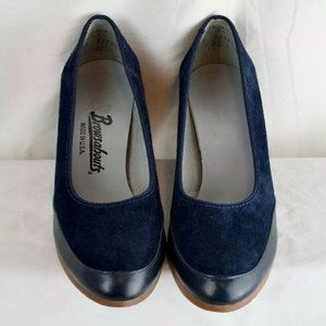 Browsabout Blue Suede Women's Wedges Size 7.5 Shoe
